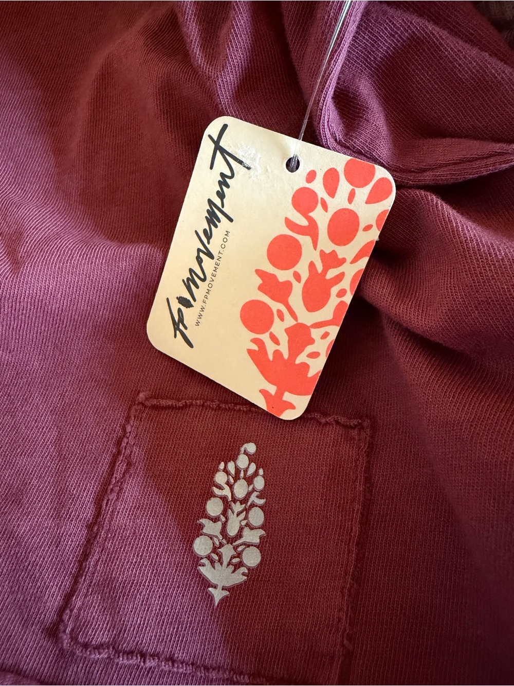 FP Movement by Free People Oversized Long Sleeve Tee in Dusty Rose - Picture 4 of 4